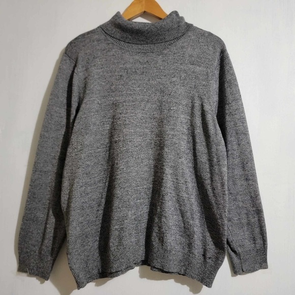 Calvin Klein Gray Mock Neck Long Sleeve Sweater - Picture 1 of 8
